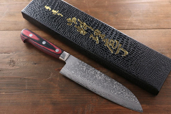 Yoshimi Kato VG10 Black Finish Damascus Japanese Gyuto & Santoku Knife Set - Japanny - Best Japanese Knife