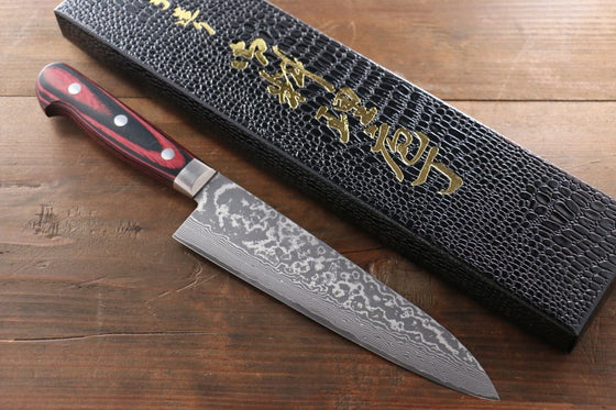 Yoshimi Kato VG10 Black Finish Damascus Japanese Gyuto & Santoku Knife Set - Japanny - Best Japanese Knife