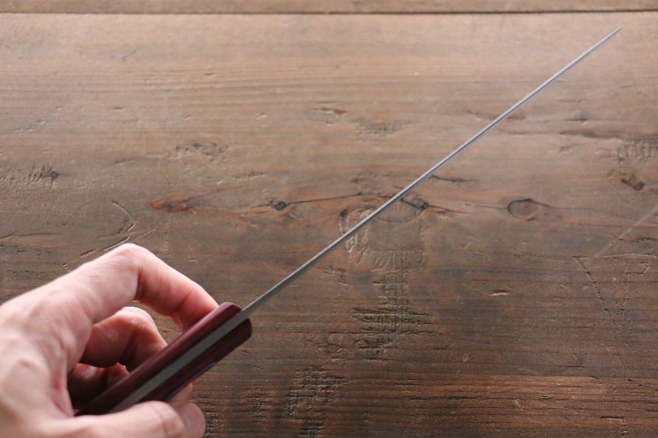 Shigeki Tanaka VG10 17 Layer Damascus Nakiri  160mm Red Pakka wood Handle - Japanny - Best Japanese Knife