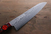 Shigeki Tanaka VG10 17 Layer Damascus Gyuto  210mm Red Pakka wood Handle - Japanny - Best Japanese Knife