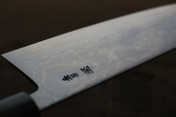 Shigeki Tanaka Blue Steel No.2 17 Layer Damascus Japanese Chef's Santoku Knife 165mm with Magnolia Handle (ferrule: Water Buffalo) - Japanny - Best Japanese Knife