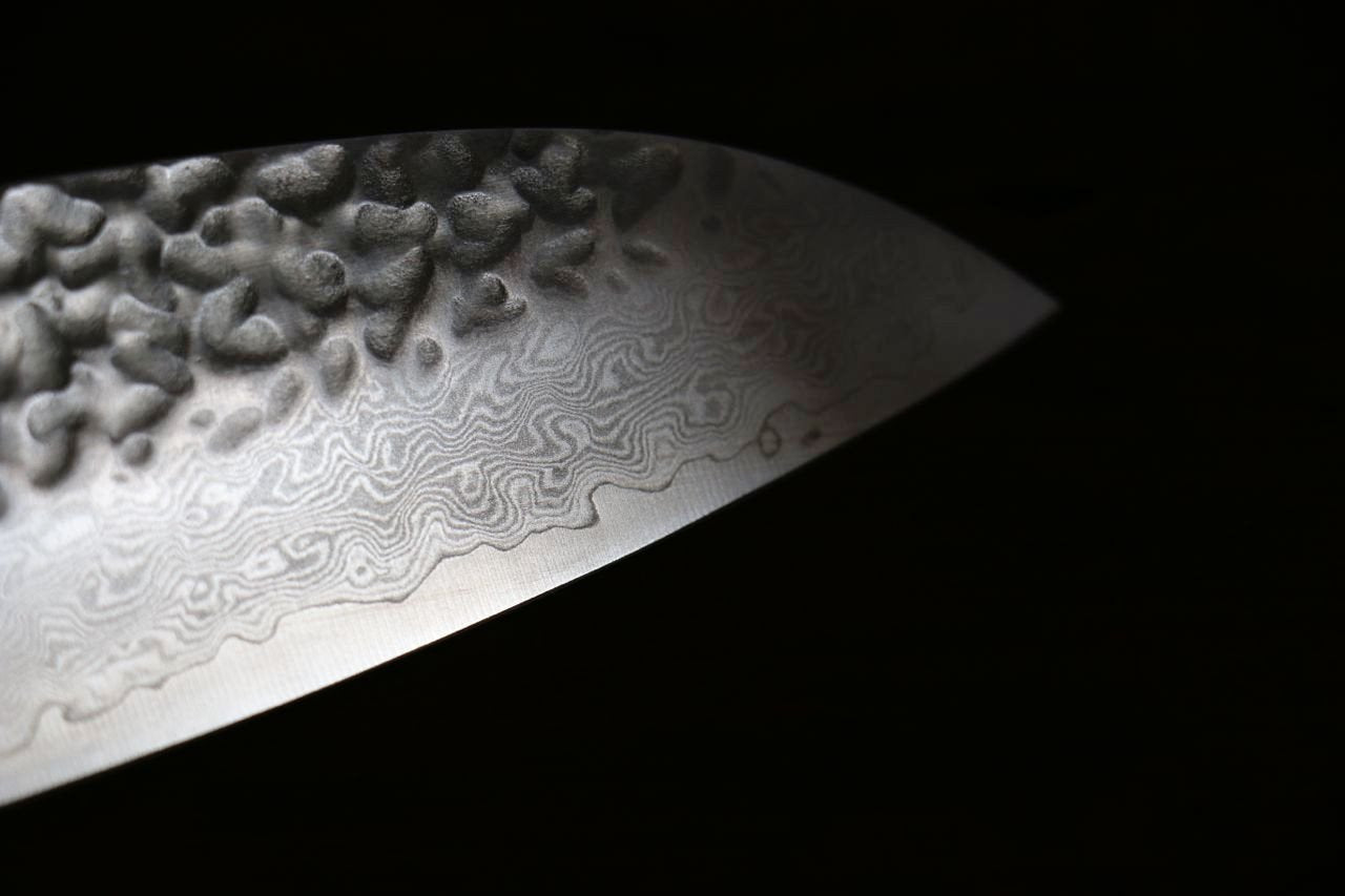 Sakai Takayuki 33 Layer Damascus Santoku 180mm & Petty 150mm Japanese Knives Set - Japanny - Best Japanese Knife