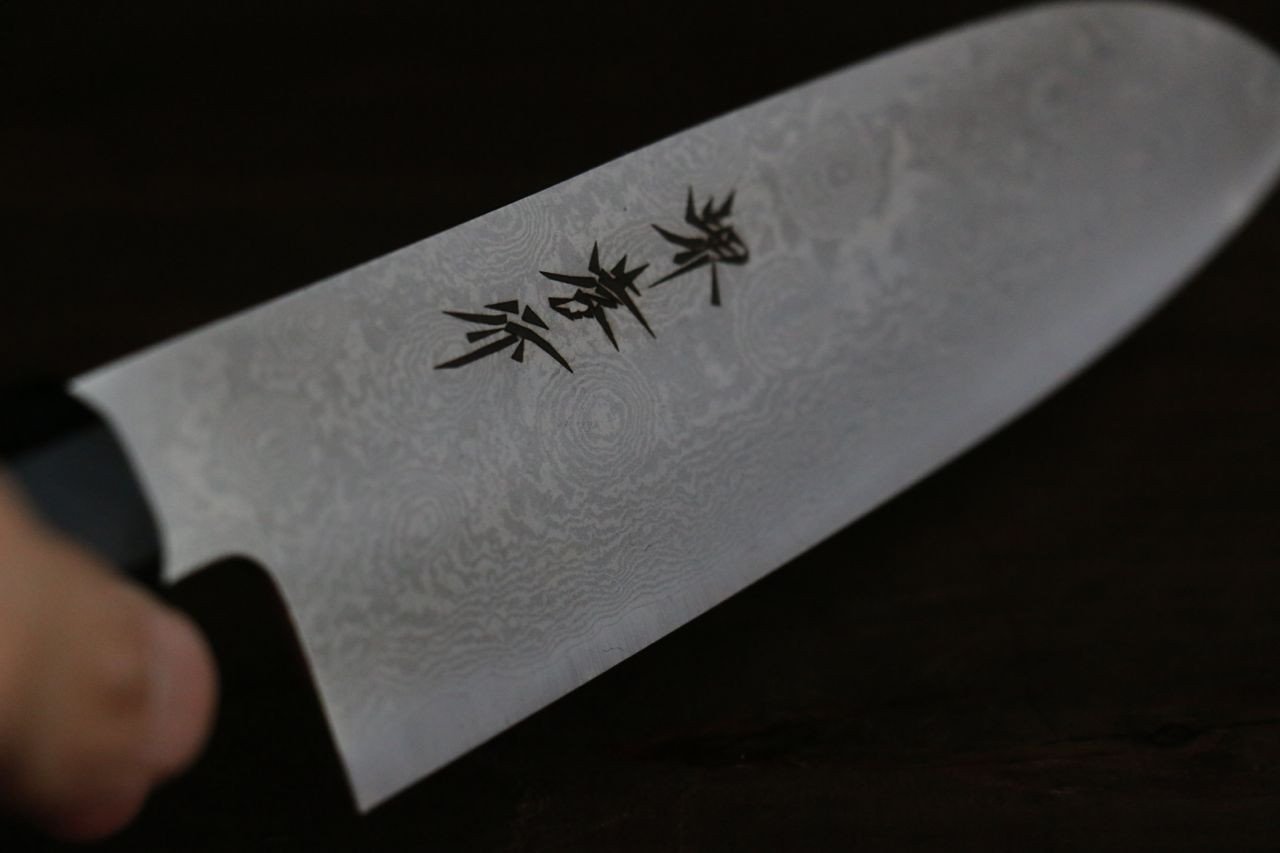 Sakai Takayuki Silver Steel No.3 Damascus Santoku 180mm - Japanny - Best Japanese Knife